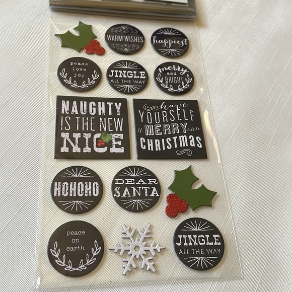 Mambi Chips Holiday Christmas Themed Stickers Me & My Big Ideas new - Picture 6 of 8